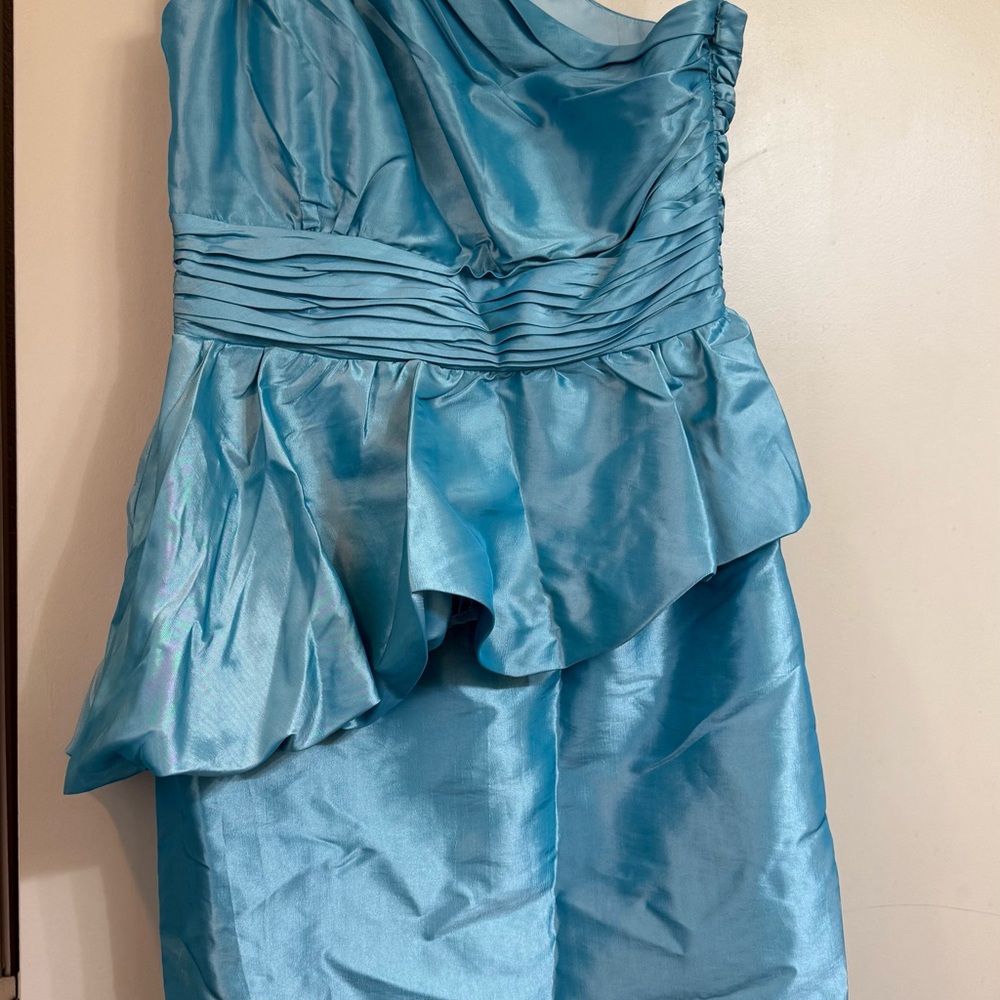 Jessica Simpson Light Blue/turquoise one shoulder cocktail Dress